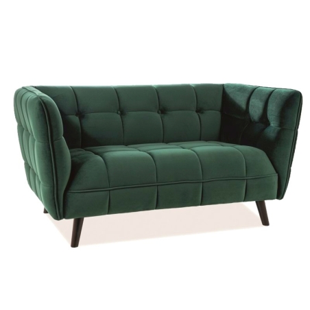 Sofa Castello 2 Velvet zielony Bluvel 78 / Wenge Signal_outlet