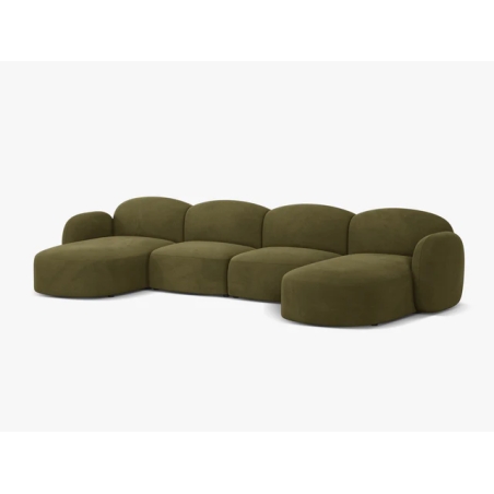 Blair chenille Micadoni 6-seater panoramic sofa bed
