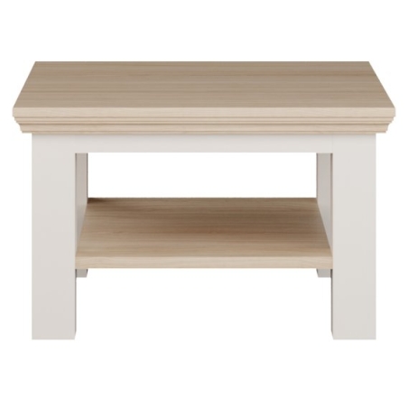 Stolik kawowy 70x70 Pontypool Forte Biały/Dąb Riva