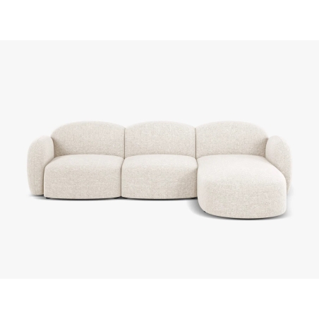 Corner side - Rights, colour - shades of beige, Tkanina Szenil Blair - Jasny Beżowy