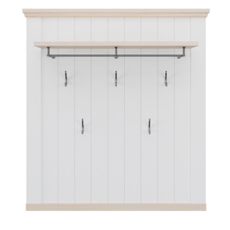 Pontypool Forte Wall Hallway Panel White/ Riva Oak