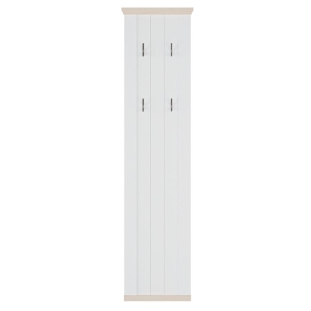 Pontypool Forte Slim Wall Hallway Panel White/ Riva Oak