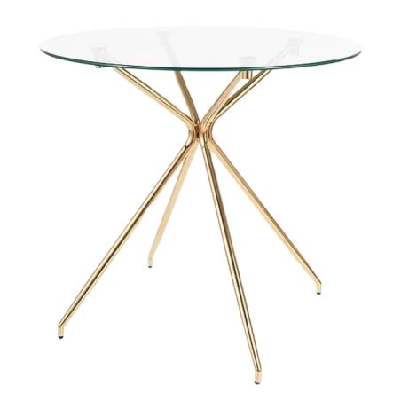 Azalia table transparent/golden frame 80 Signal