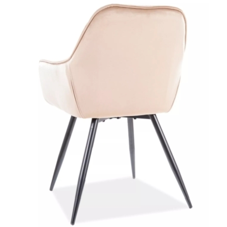 Cherry Velvet beige Bluvel 28 Signal chair
