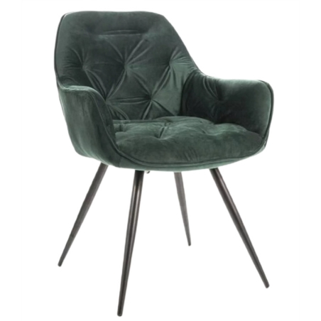 Cherry Velvet green Bluvel78 Signal chair