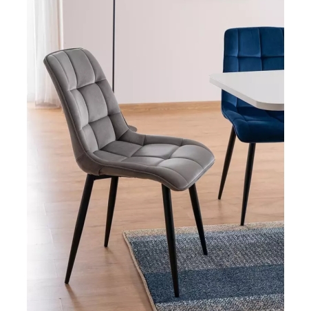 Krzesło Chic Velvet szare Bluvel 14 Signal