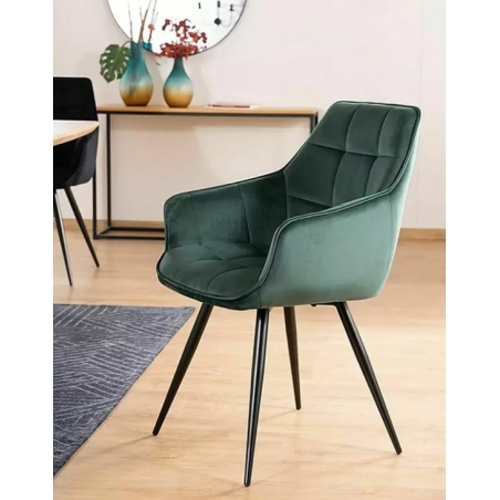 Lilia Velvet Green Signal chair