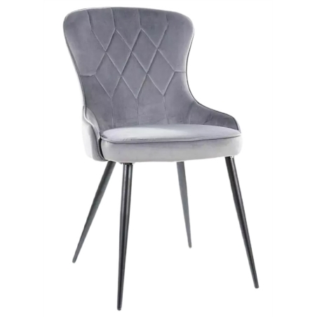 Lotus Velvet grey Bluvel 14 chair Signal