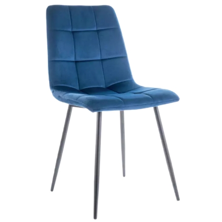 Mila Velvet chair navy blue Bluvel 86 Signal