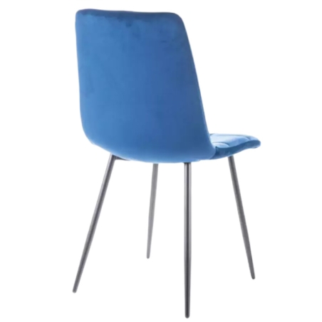 Mila Velvet chair navy blue Bluvel 86 Signal