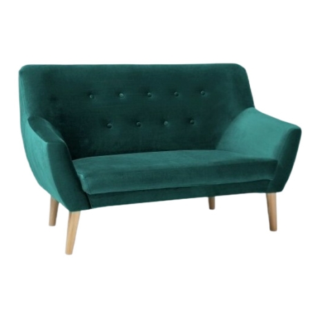 Sofa Nordic 2 Velvet zielona tapicerka Bluvel 78 Signal