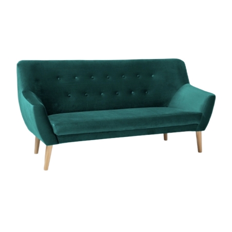 Sofa Nordic 3 Velvet green upholstery Bluvel 78 Signal