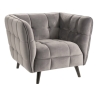 Fotel Castello 1 velvet szary bluvel 14 wenge Signal