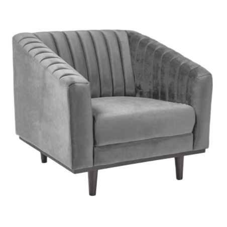 Asprey 1 Velvet Grey Bluvel 14 armchair Signal