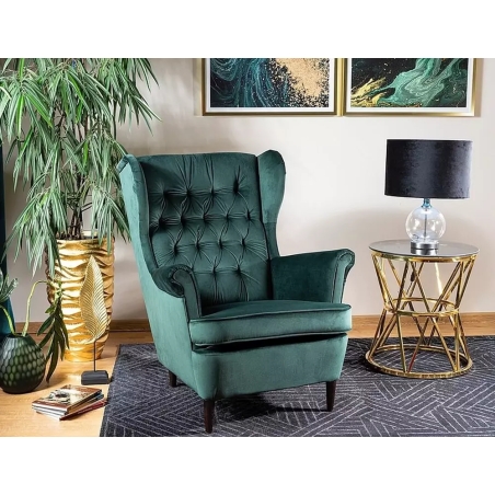 Harry Velvet Green Bluvel 78 Signal armchair