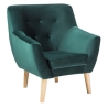 Fotel Nordic 1 Velvet Zielony Bluvel 78 Signal