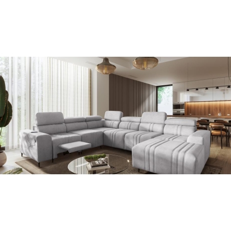 Fabrio VIII MIX U-Shaped Corner Sofa with Relax Function – Brattex