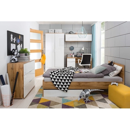 Zele wall cabinet Black Red White