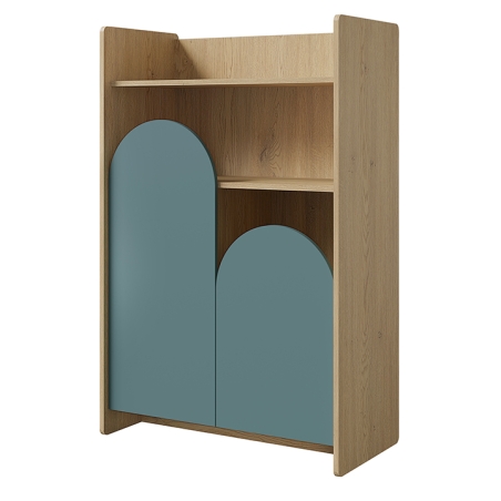 Regał 2D Lexi 08 dąb cremona / macadamia /morski
