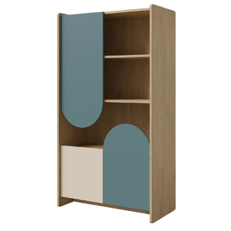 Regał 3D Lexi 07 dąb cremona / macadamia /morski