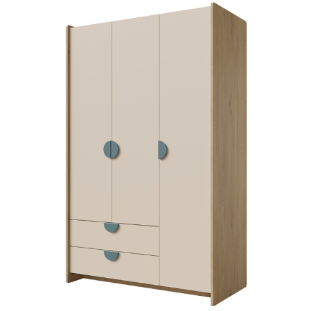 Szafa 3D2S Lexi 01 dąb cremona / macadamia /morski