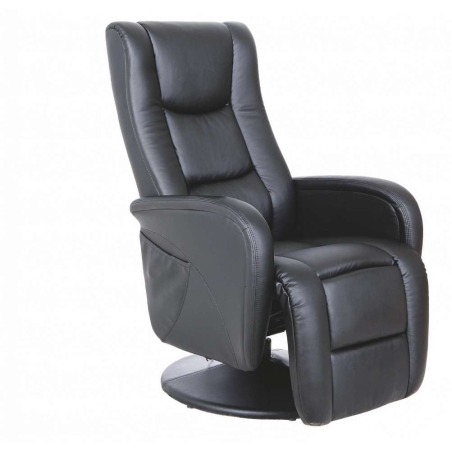Pulsar black reclining armchair with massage and heating function Halmar