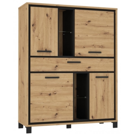 Trondheim chest of drawers TDHK634 artisan oak / black oak Forte