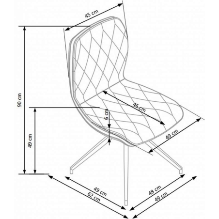 K237 chair brown Halmar