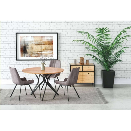 Pixel 2 table oak gold / black Halmar