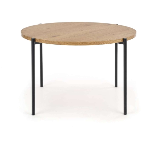 Morgan round table golden oak / black Halmar