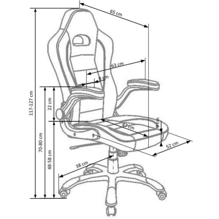 Lotus fotel biurowy czarno-popielaty Halmar