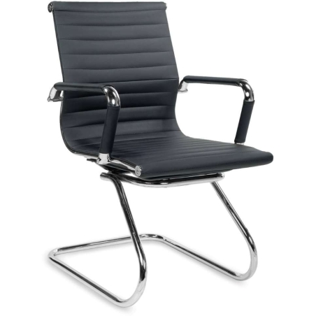 Prestige skid office chair black Halmar