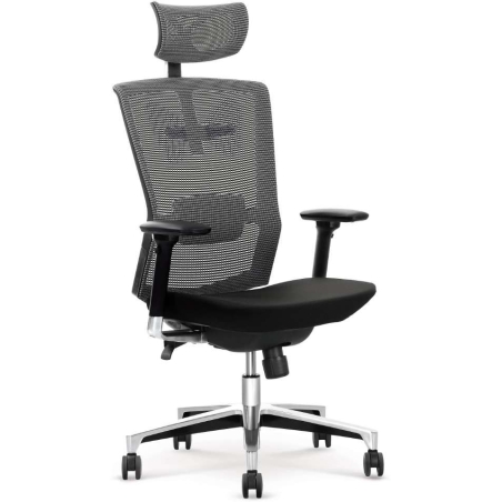 Ambassador office armchair ash / black Halmar