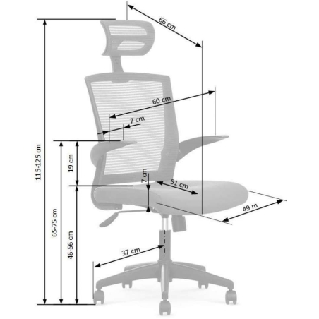 Valor office armchair black / ash Halmar