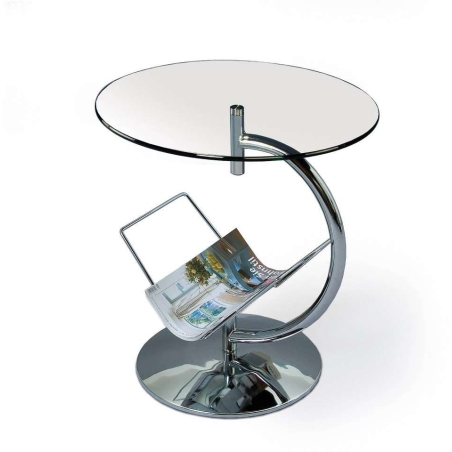 Alma bench chrome clear glass Halmar