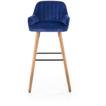 H93 upholstered hocker navy blue Halmar