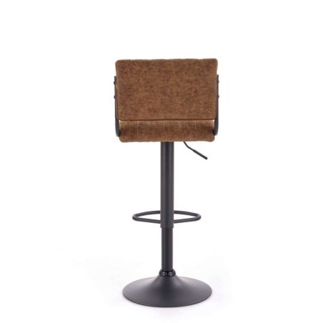 H88 upholstered hocker brown black frame Halmar