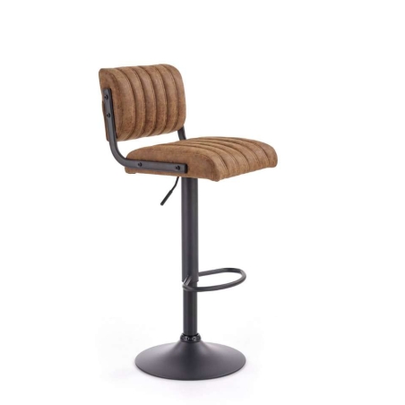 H88 upholstered hocker brown black frame Halmar