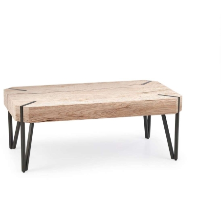 Emily bench san remo oak / black Halmar