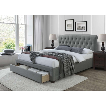 Avanti 160 upholstered bed with drawer Halmar