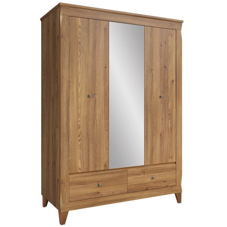 Wardrobe Bergen SZF2D1SM2S Black Red White