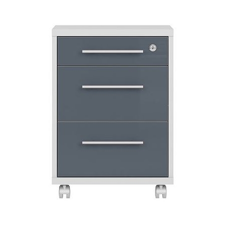 Office Lux KON3S chest of drawers Black Red White