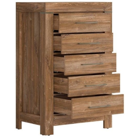 Gent chest of drawers KOM5S Black Red White