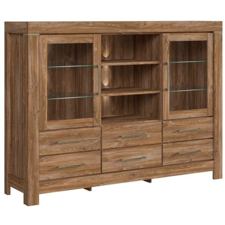 Gent chest of drawers KOM2W6S Black Red White
