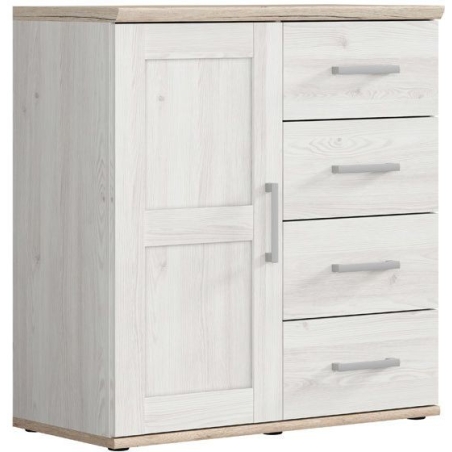 Romance chest of drawers KOM1D4S Black Red White