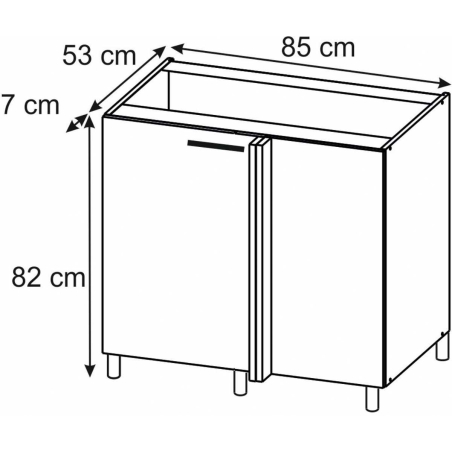 Bella Bianco PNPO 105 Straight corner stand