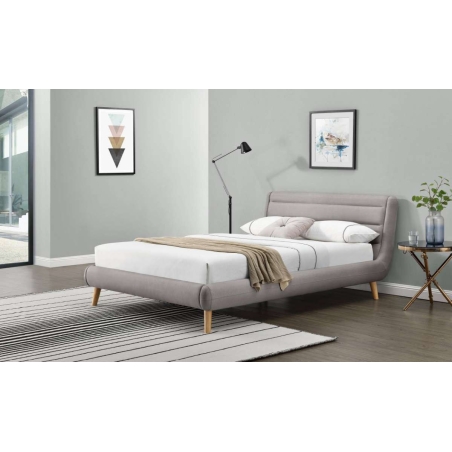 Elanda bed 140 light ash Halmar