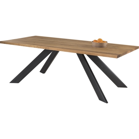 Levante table 220x100 + 2x60 solid oak black loft legs Remo
