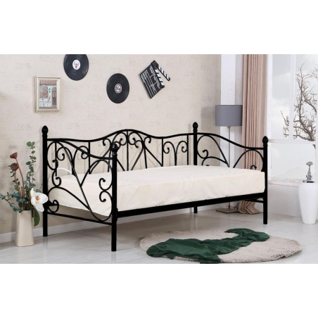 Sumatra 90 metal bed black Halmar