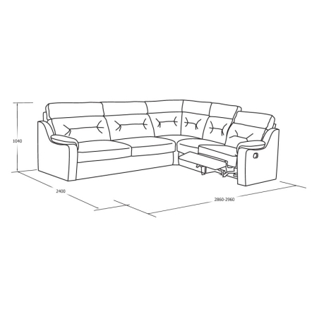 Corner unit Papavero 3RD/X90K/1N0/1RPm Vero